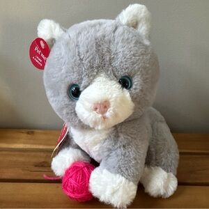 Hallmark Pet 'n Play Kitten Plush Purr & Vibrate Gray White NWT Interactive